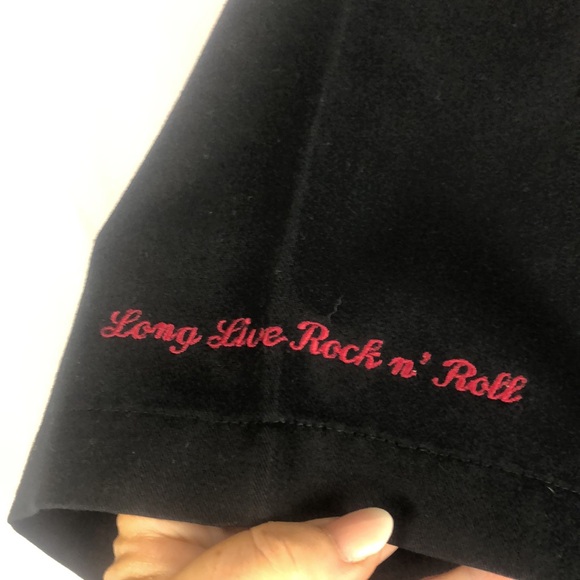 Hard Rock Cafe Button Up Men Two Toned Shirt Long Live Rock N Roll - Picture 5 of 8